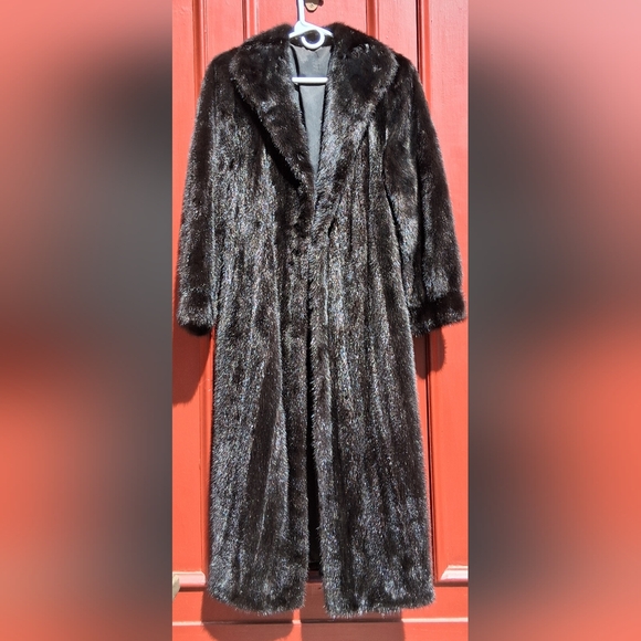 Black Opal Luxurious Faux Fur Coat - Black